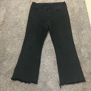 Just Black Denim Cotton Black Wide Leg Jeans
